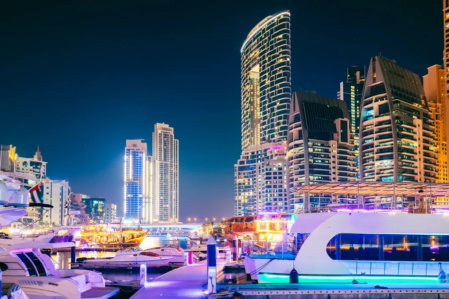 Dubai Marina and the Palm